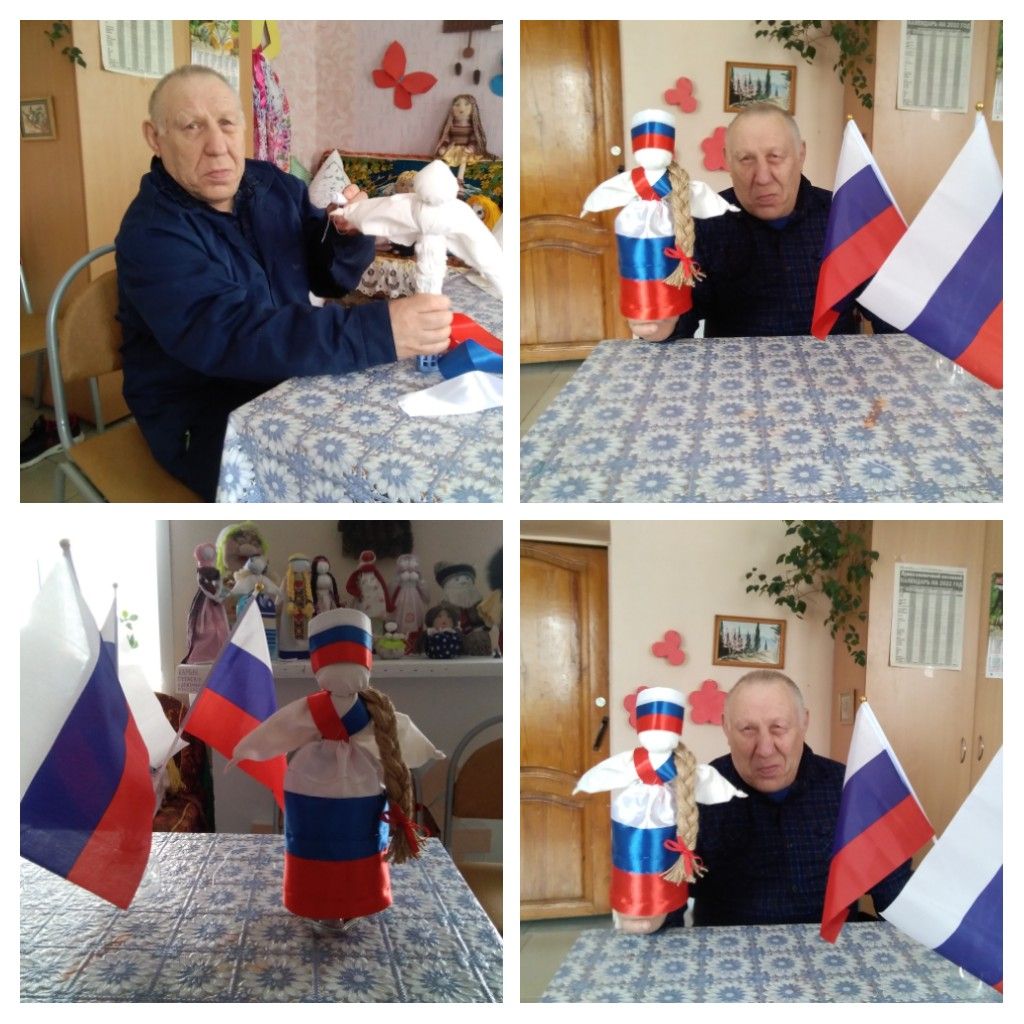Поделка с Виктором Серафимовичем Бояровым "Кукла Россия"